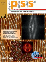 (Journal cover, Physica Status Solidi (a)) Volume 208 Issue 1 (2011)